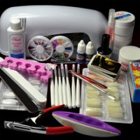  Kits profecional de uñas aclilico + Lampara de secado de uñas 