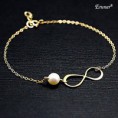 perla eruner®infinity amistad hermana aleación regalo pulsera de dama de honor 